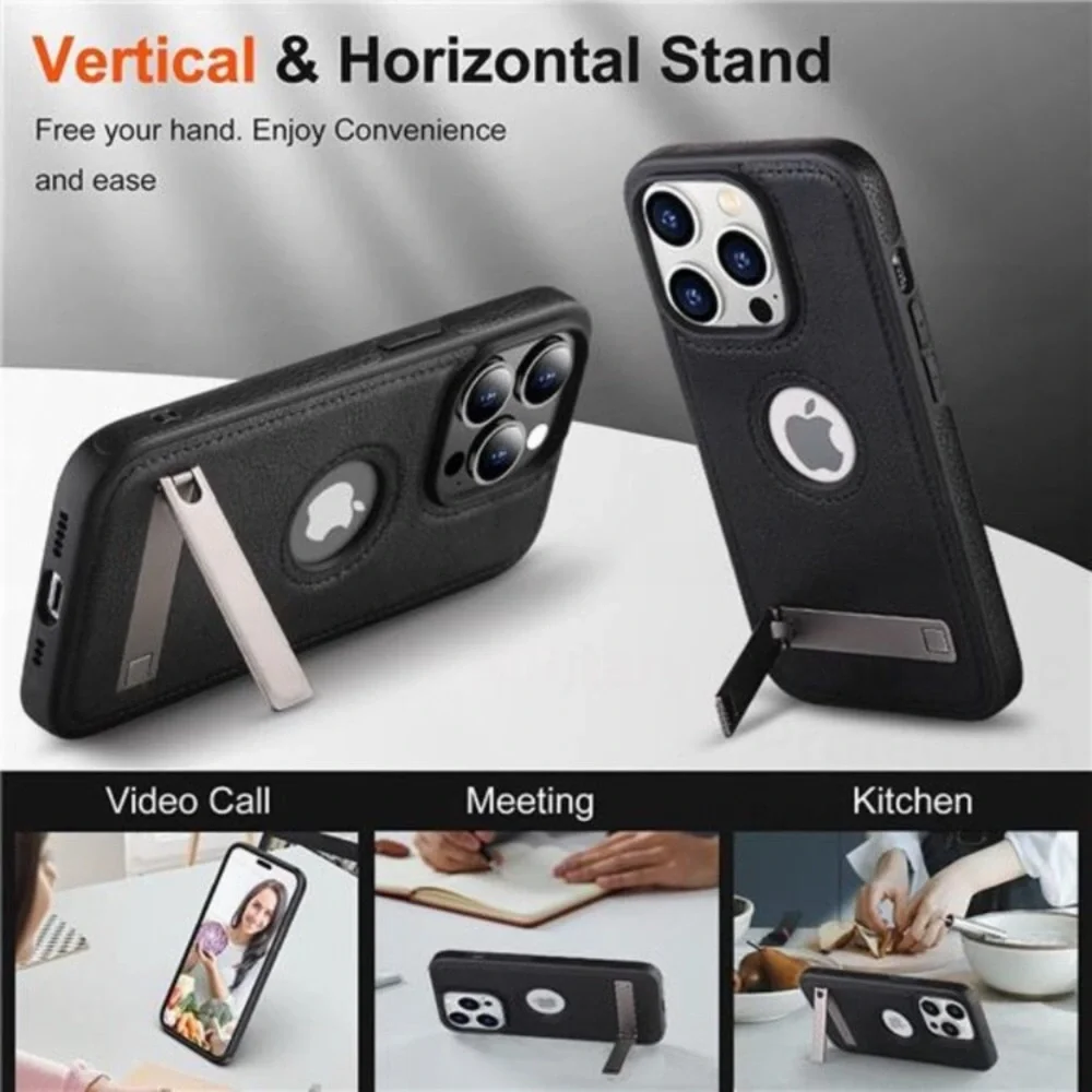 iPhone 14 Pro Max Leather Case, Thin Flexible Soft Grip Luxury Vgean Cover